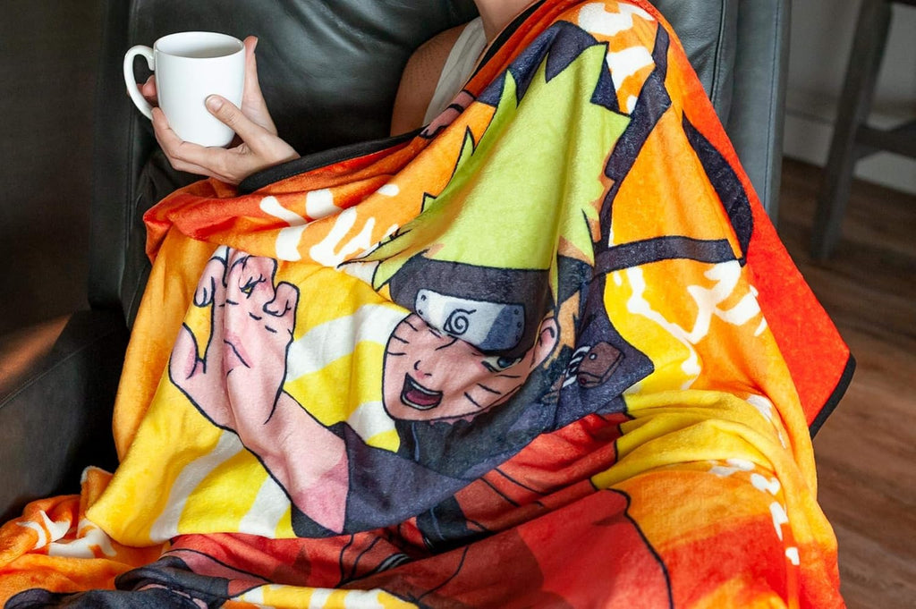 Naruto Official Anime Fleece Throw Blanket | Collectible | Measures 60 X 45 Inches