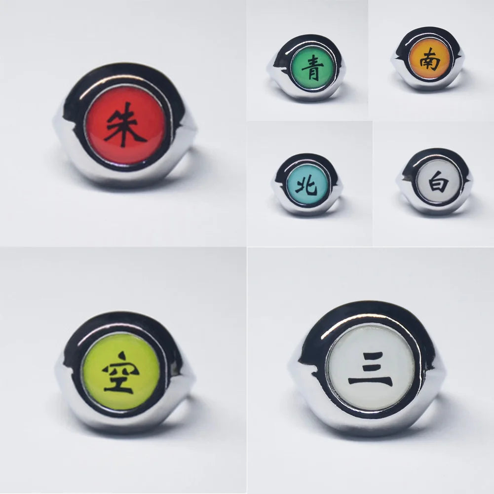 Alloy Ring Creative Akatsuki Collection Ring Set Cosplay Prop Unisex Popular Gifts for Anime Fans